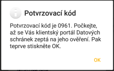 Potvrzovací číselný kód