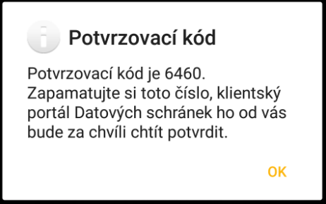 Potvrzovací číselný kód