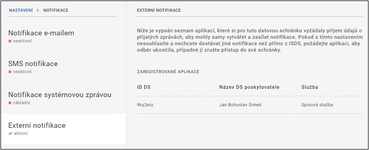 Externí notifikace
